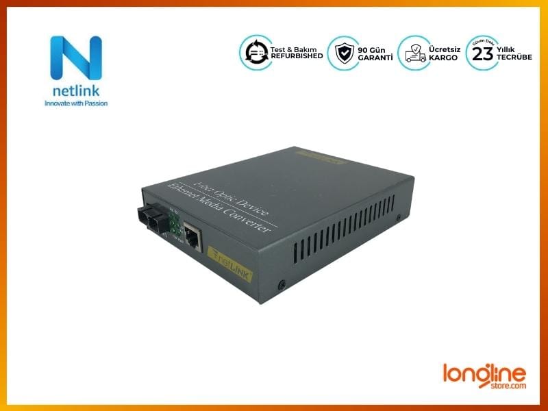 NETLINK 10/100M/1000M SINGLE-MODE FIBER OPTIC ETHERNET MEDIA CONVERTER HTB-GS-03 - Görsel 3
