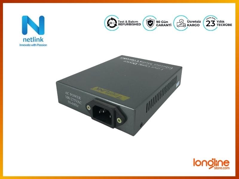 NETLINK 10/100M/1000M SINGLE-MODE FIBER OPTIC ETHERNET MEDIA CONVERTER HTB-GS-03 - Görsel 4