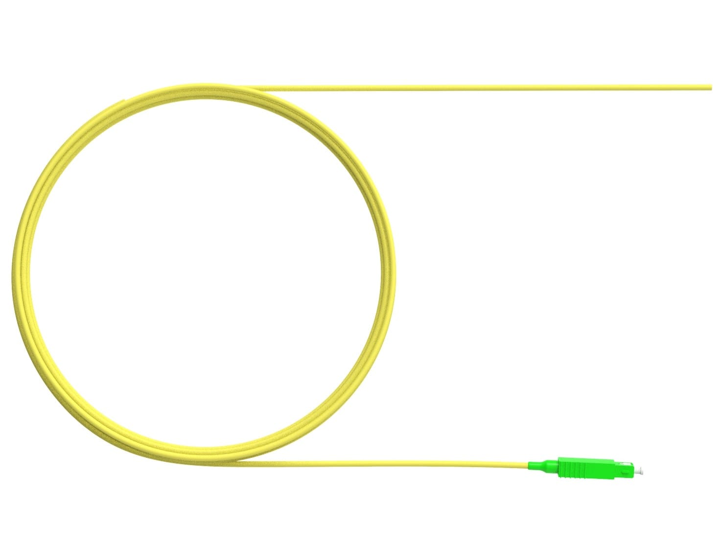 1m (3ft) LC UPC Simplex OS2 Single Mode PVC (OFNR) 0.9mm Fiber Optic Pigtail - Görsel 3