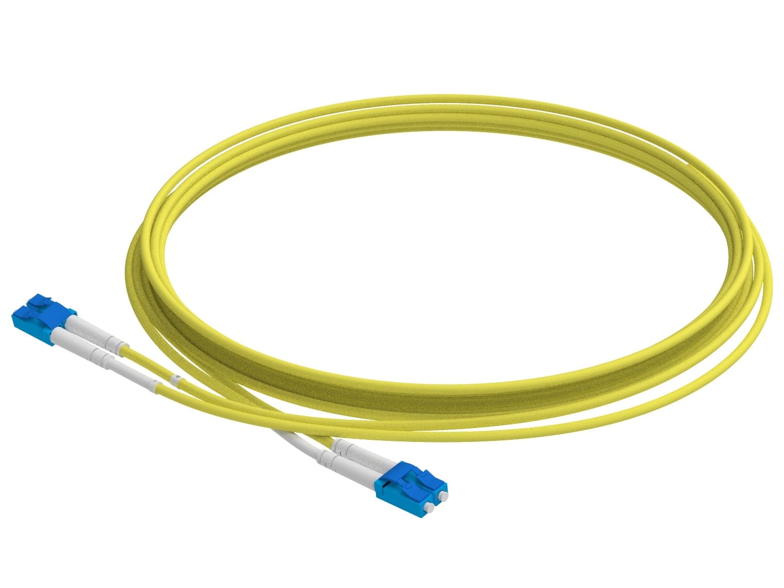 1m (3ft) LC UPC to LC UPC Duplex OS2 Single Mode Indoor Armored PVC (OFNR) 3.0mm Fiber Optic Patch Cable - Görsel 3