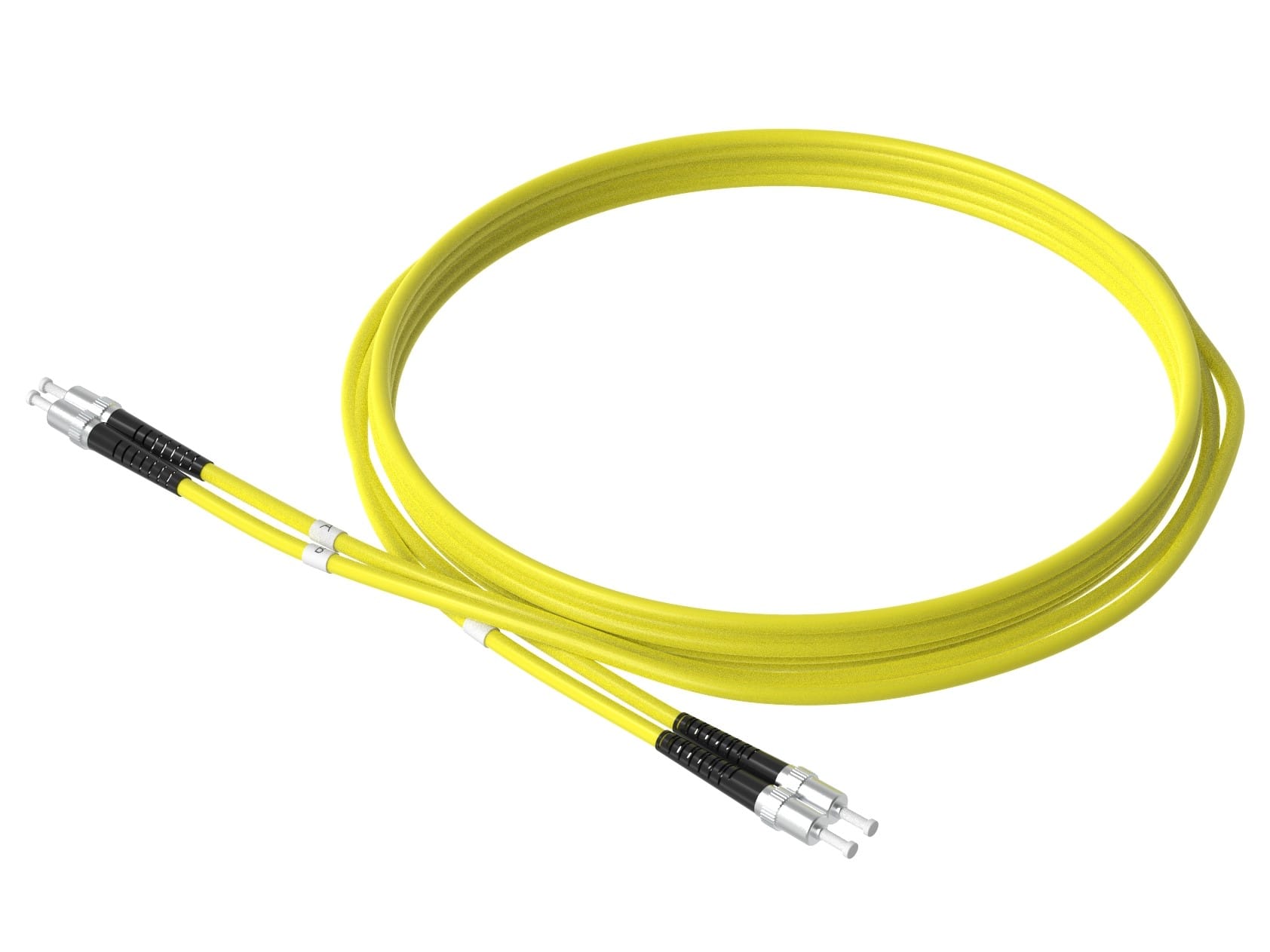 1m (3ft) SC UPC to ST UPC Duplex OS2 Single Mode PVC (OFNR) 2.0mm Fiber Optic Patch Cable - Görsel 3