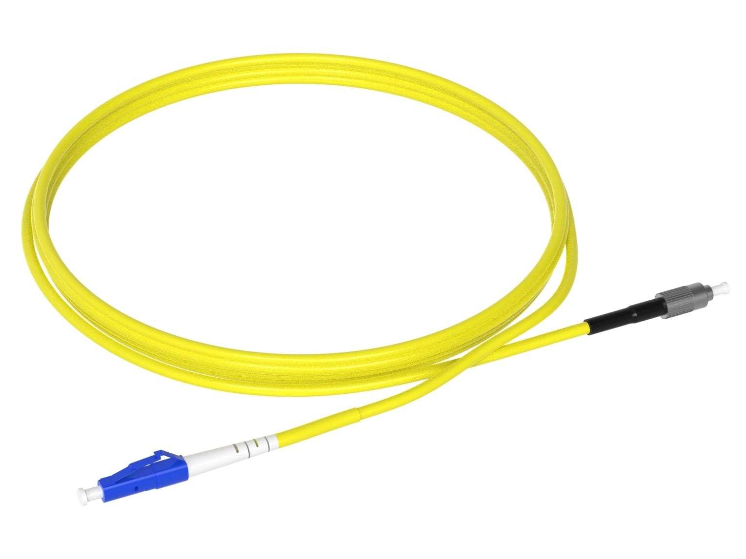 1m (3ft) LC UPC to ST UPC Simplex OS2 Single Mode PVC (OFNR) 2.0mm Fiber Optic Patch Cable - Görsel 3