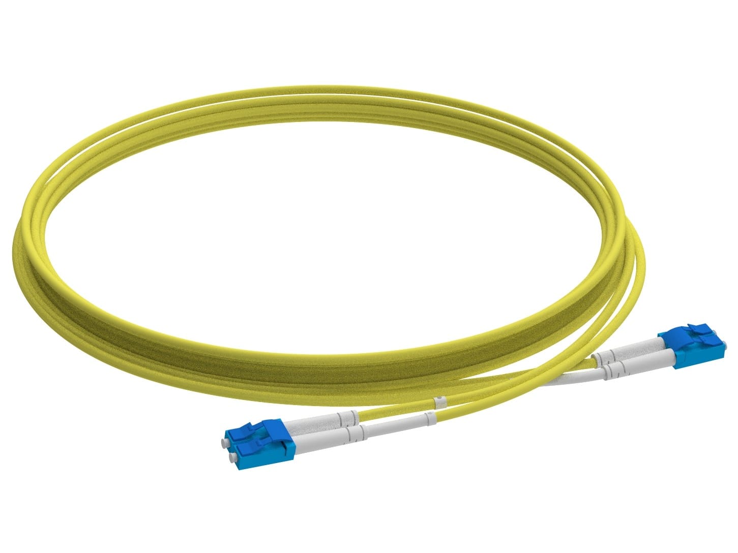 1m (3ft) LC UPC to LC UPC Simplex OS2 Single Mode PVC (OFNR) 2.0mm G.657.A2 Fiber Optic Patch Cable - Görsel 2