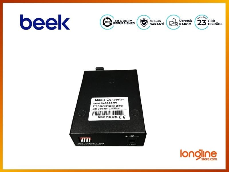 BEEK 10/100/1000BASET-1000SX MEDIA/RATE CONVERTER BN-GS-SC-MM - Görsel 4