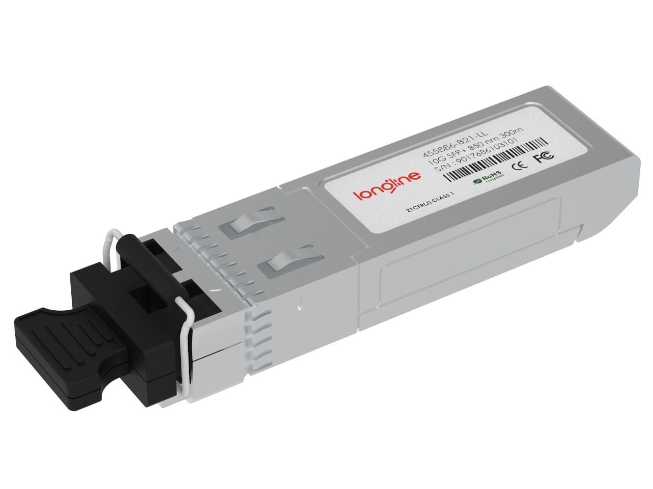 455886-B21 HPE BladeSystem c-Class Compatible 10GBASE-LR SFP+ 1310nm 10km DOM Duplex LC SMF Transceiver Module
