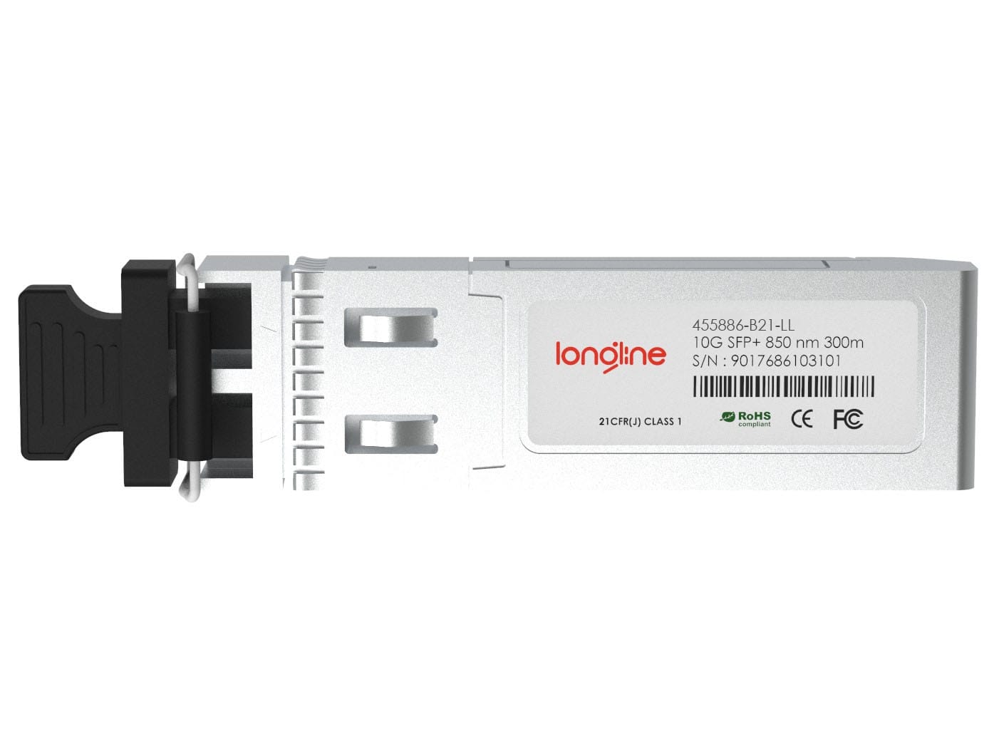 455886-B21 HPE BladeSystem c-Class Compatible 10GBASE-LR SFP+ 1310nm 10km DOM Duplex LC SMF Transceiver Module - Görsel 2