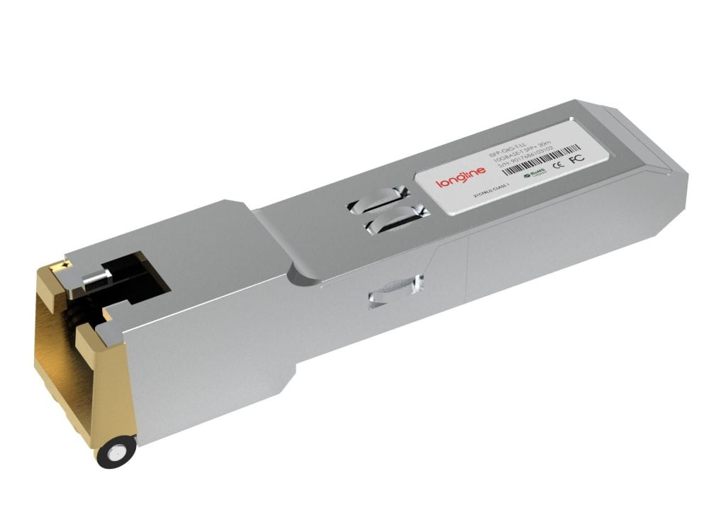 Alcatel-Lucent iSFP-GIG-T Compatible 10/100/1000BASE-T SFP SGMII Copper RJ-45 100m Transceiver Module