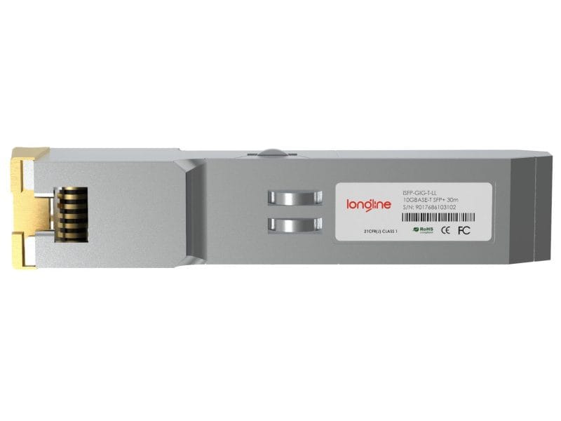 Alcatel-Lucent iSFP-GIG-T Compatible 10/100/1000BASE-T SFP SGMII Copper RJ-45 100m Transceiver Module - Görsel 2