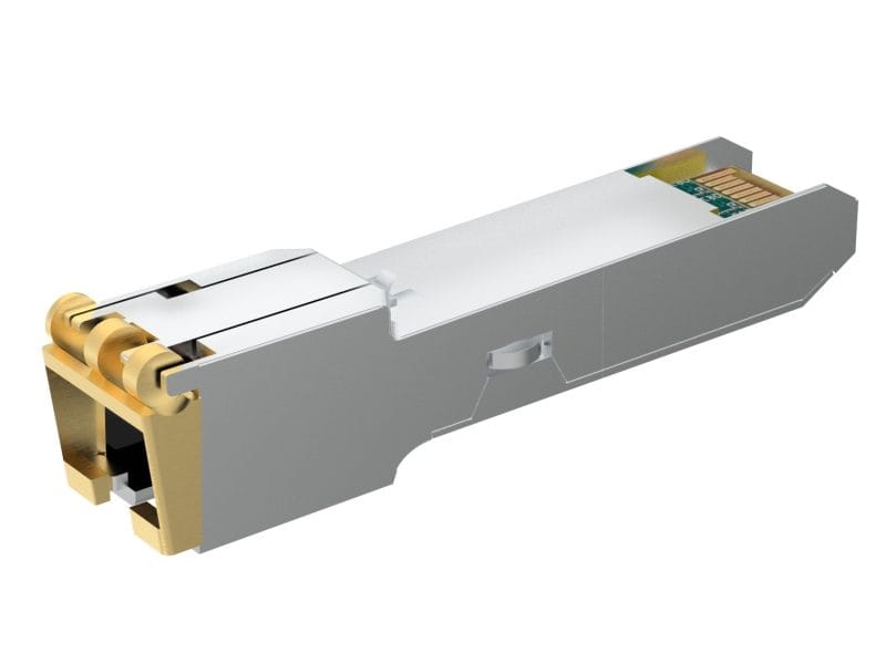 Alcatel-Lucent iSFP-GIG-T Compatible 10/100/1000BASE-T SFP SGMII Copper RJ-45 100m Transceiver Module - Görsel 3